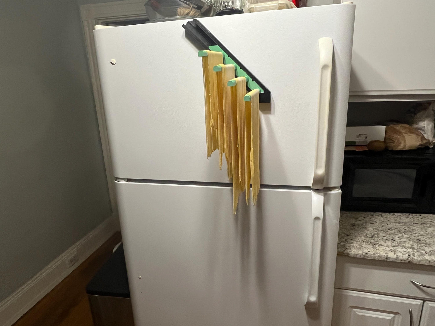 Fridge Magnet Pasta Drying Rack - Great For Small Kitchens